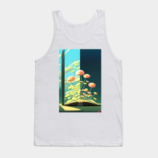 flowers growing from book Tank Top